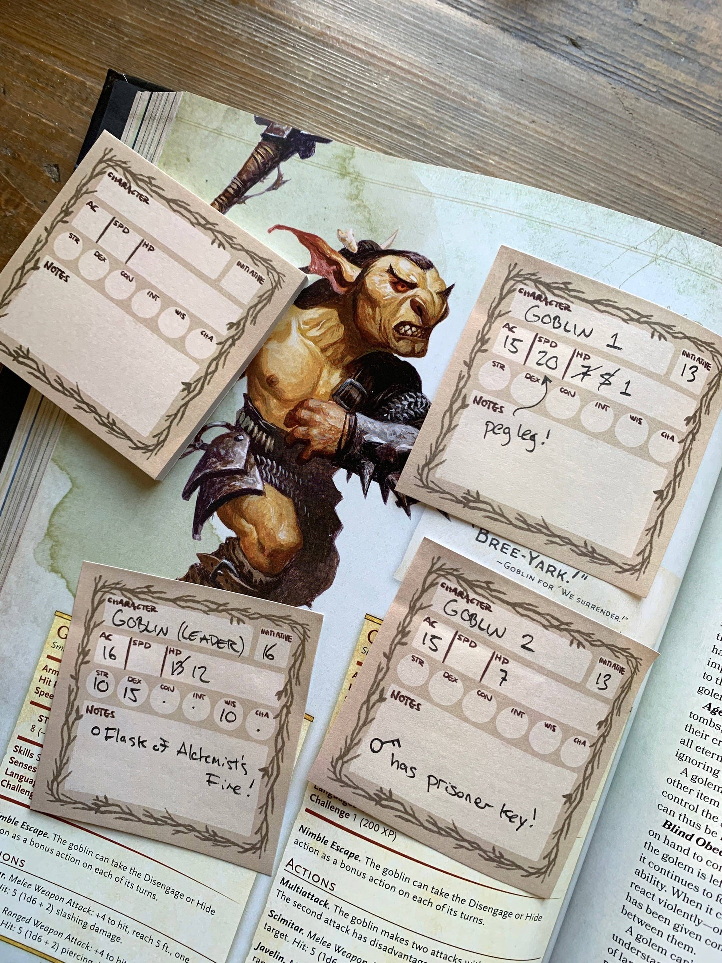 CM Sticky Notes | RPG Stat Block