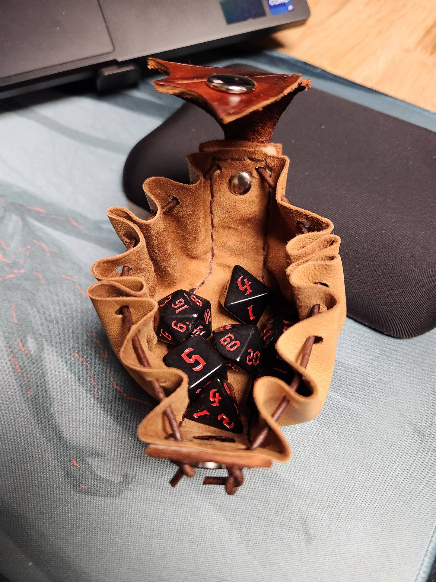 Leather Dice Pouch | Dragon