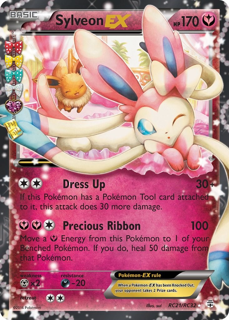 sylveon card pokemon EX [GEN Style:Most Wanted Color_Multicolor Commemorate your favorite tabletop Pokemon Accessories