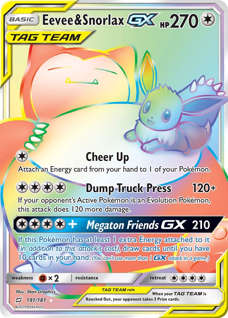 Eevee & Snorlax GX (Secret) [SM9