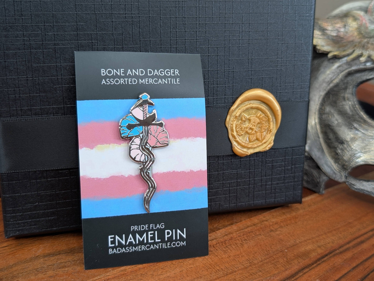 Bone and Dagger Enamel Pin | Pride Armory