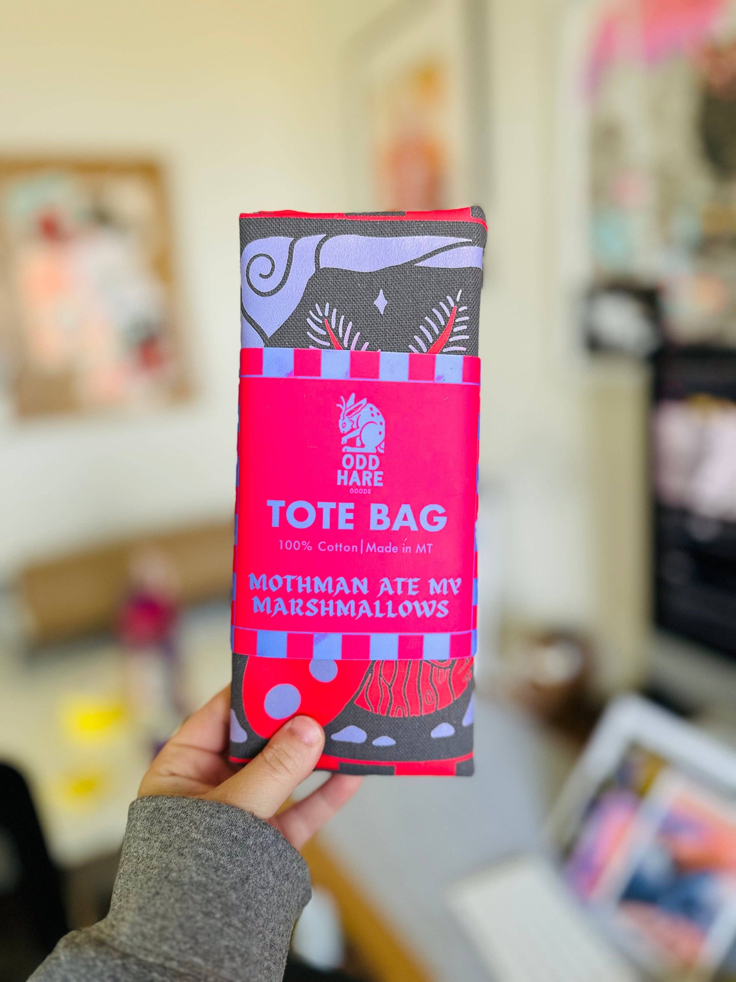 Mothman Ate My Marshmallow Tote Bag