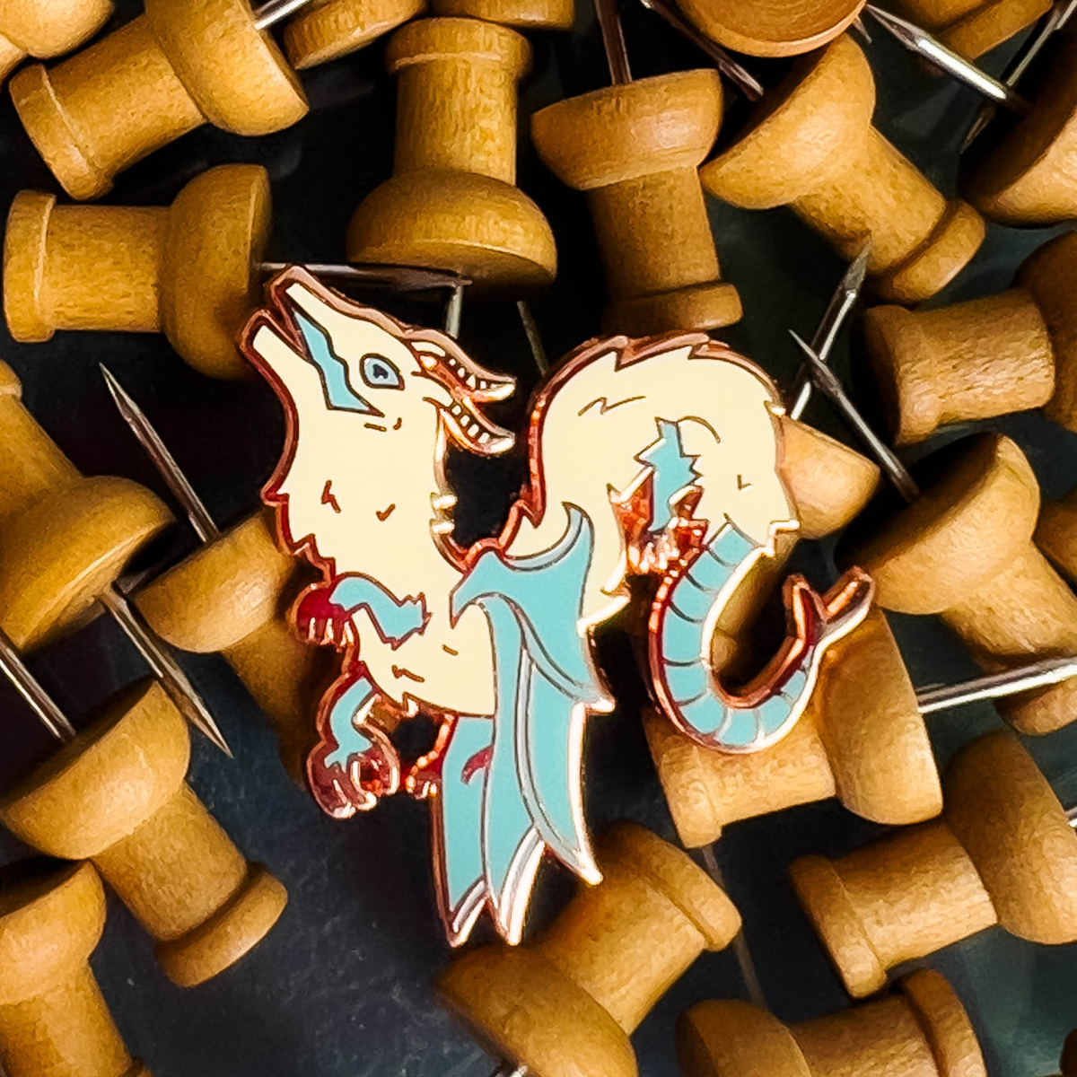 Precious Things Enamel Pin | Thumb Tack Dragon
