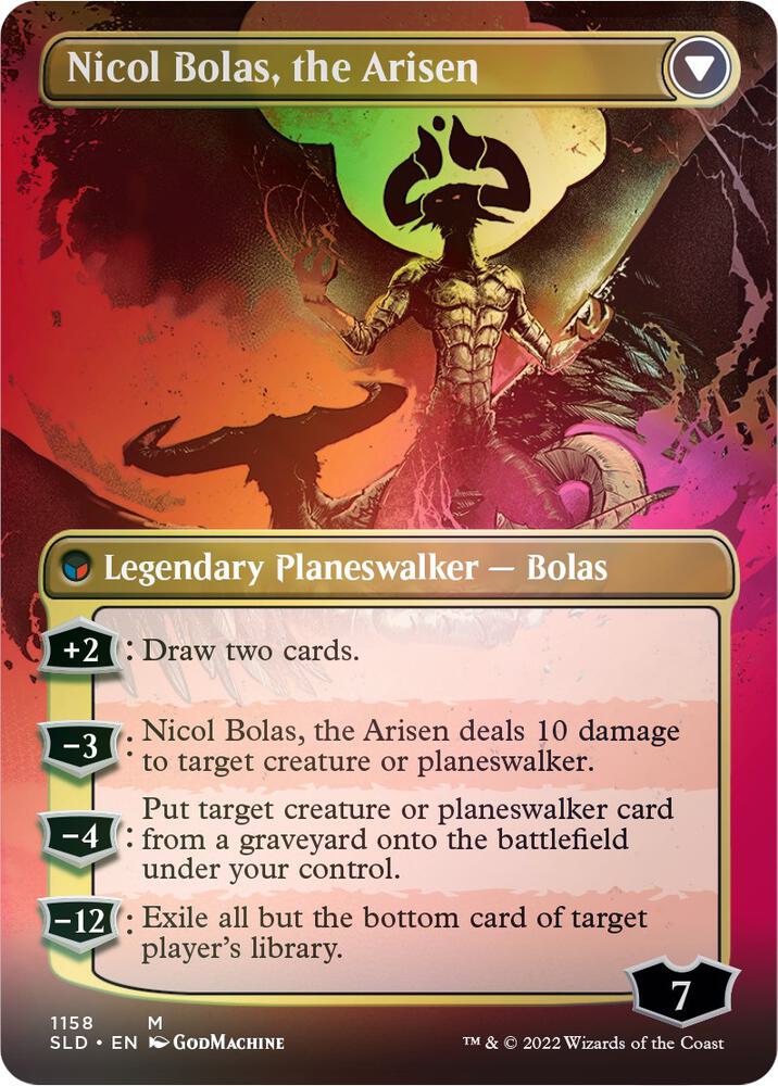 Nicol Bolas, the Ravager (Display Commander) - Thick Stock (Back)