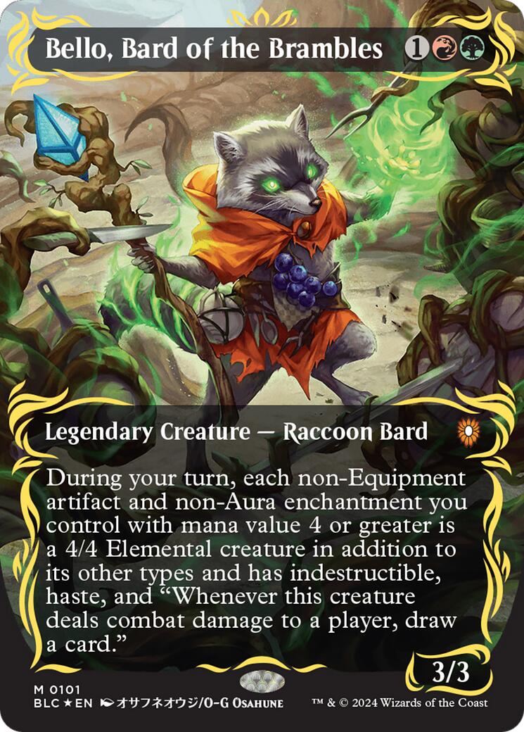 Bello, Bard of the Brambles (Borderless) (Raised Foil)