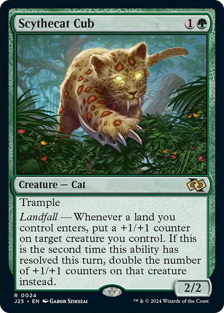 mtg jumpstart cards Scythecat Cub [Foundations Jumpstart] – Pandemonium Books and Games