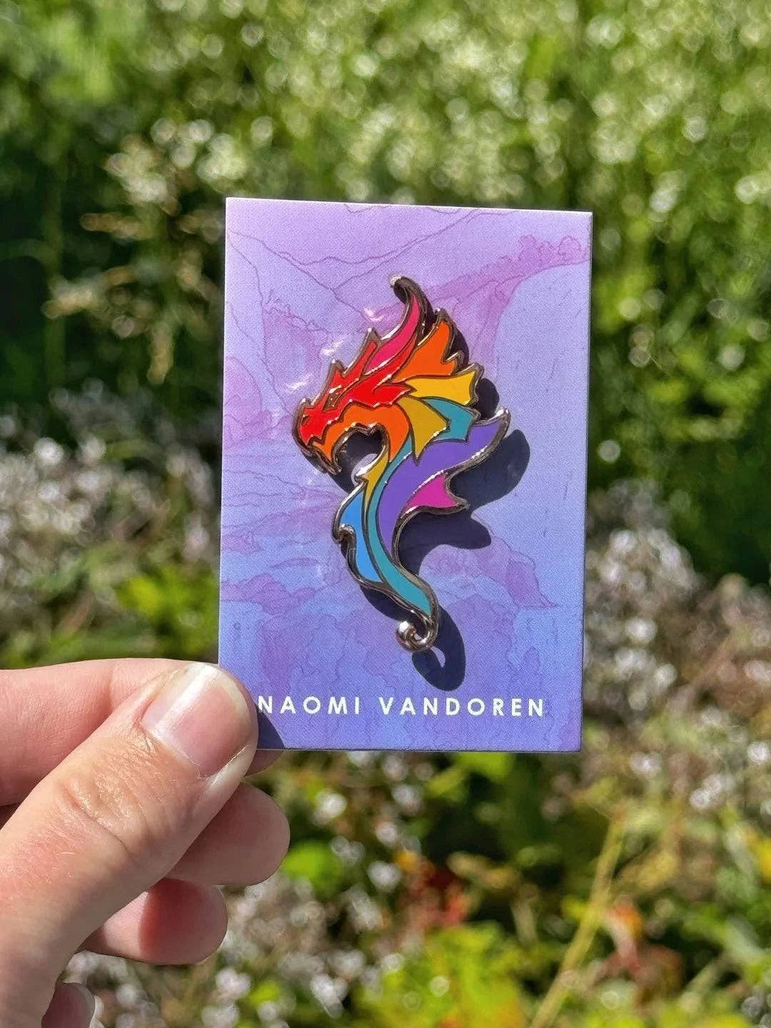 NVD Enamel Pin | Rainbow Dragon