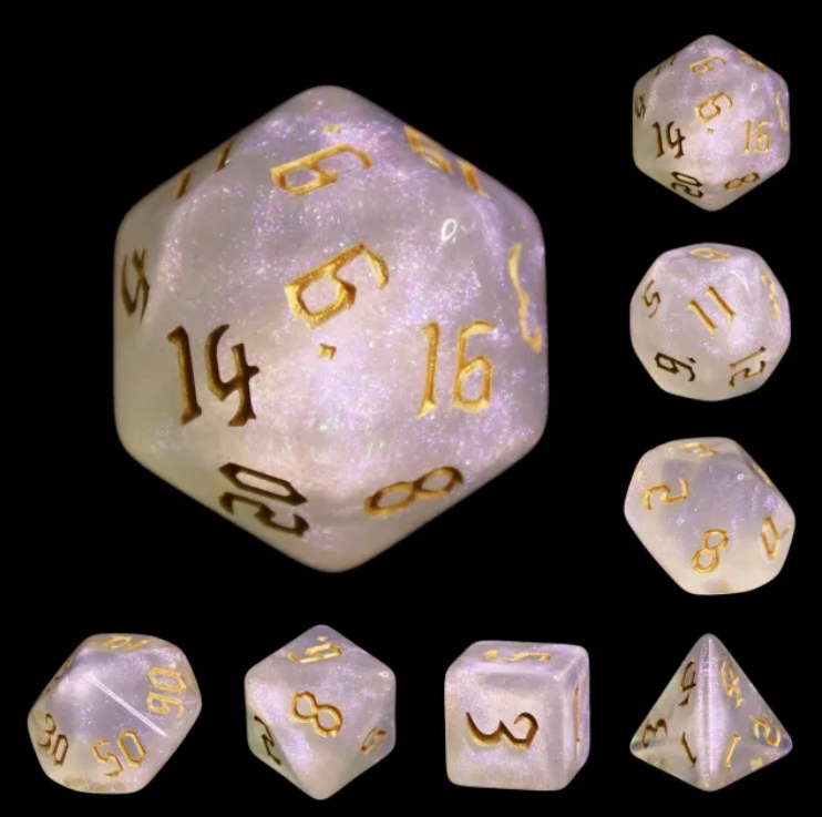 HS Gothic "The Chaos in Gold" Galaxy Standard Dice Set