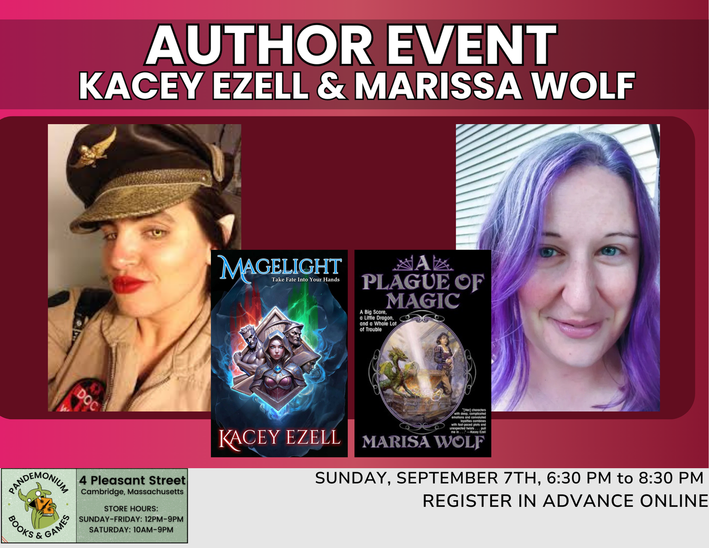 Author Event: Baen's Feral For Fantasy with Kacey Ezell & Marisa Wolf