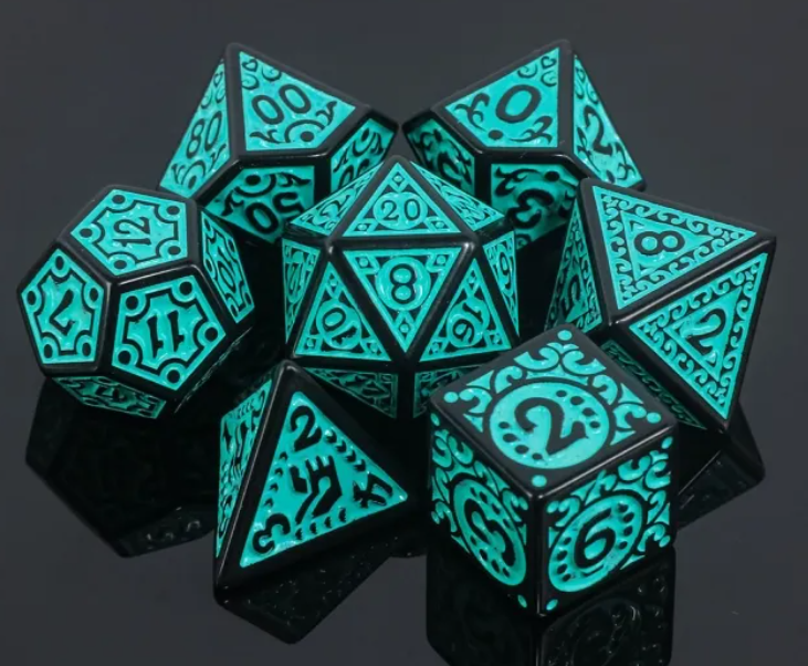 HD Opaque Standard Dice Set | Magic Flame (Teal)