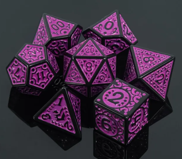 HD Opaque Standard Dice Set | Magic Flame (Purple)