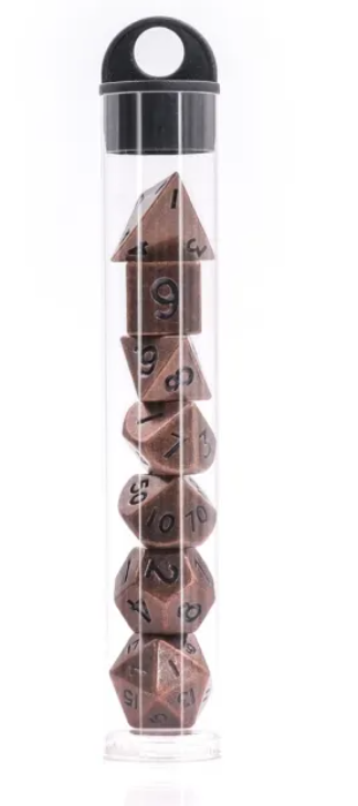 HD MINI Metal Standard Dice Set | Copper