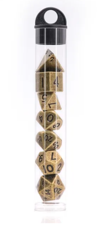 HD MINI Metal Standard Dice Set | Gold