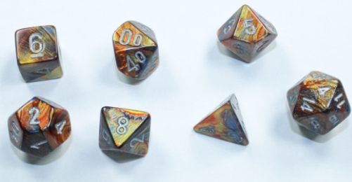 Mini-hedral Lustrous Series 7DPoly Dice Set | Gold