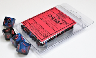 10D10 Gemini Series Dice Set | Black & Starlight