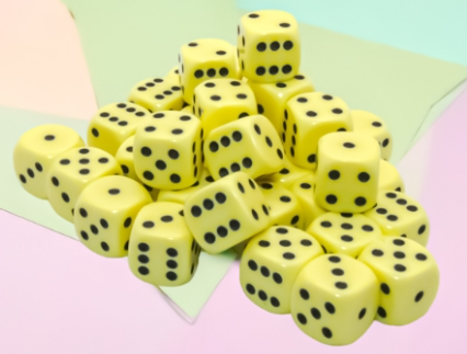 36D6 Opaque Dice Set | Pastel Yellow