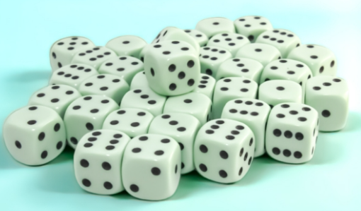 36D6 Opaque Dice Set | Pastel Green