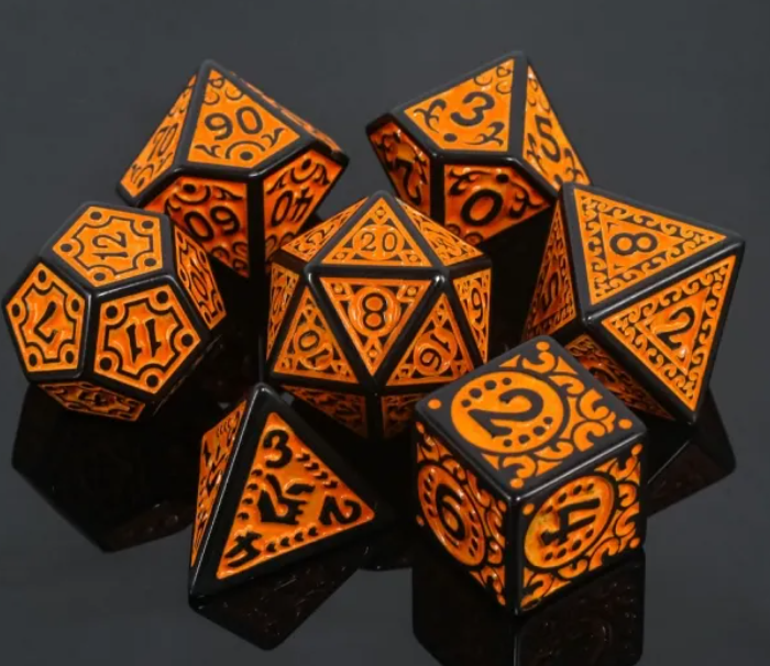 HD Opaque Standard Dice Set | Magic Flame (Orange)