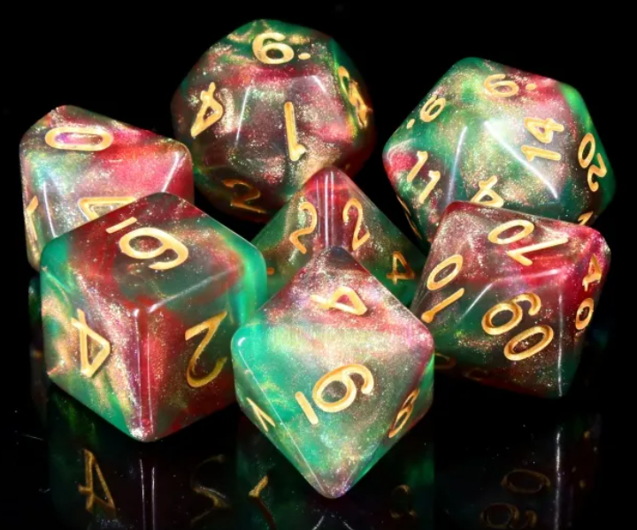 HD "Elf's Dream" Aurora Standard Dice Set