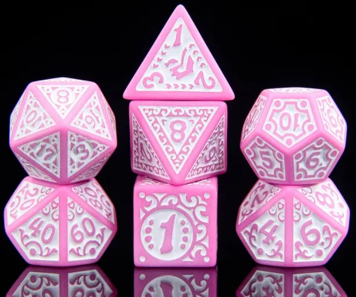 HD Opaque Standard Dice Set | Magic Flame (Pink)