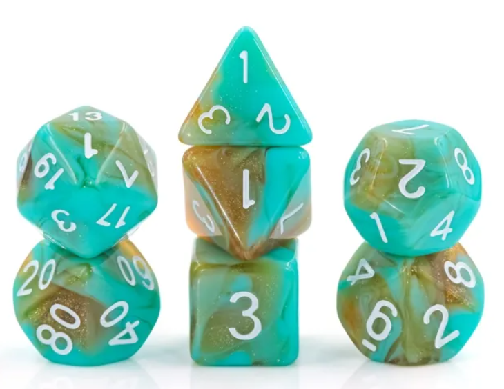 HD "Turquoise" Blend Standard Dice Set