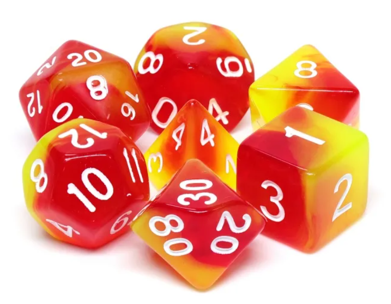 HD "Rising Phoenix" Blend Standard Dice Set