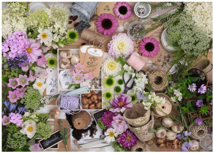 sale - Colorful Floral Love | 1000 Pc Puzzle