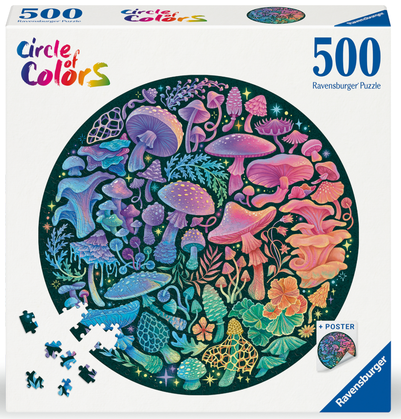 Mushrooms | 500 pc Round Puzzle