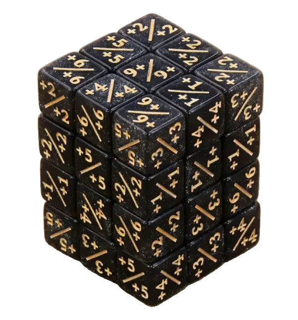 HD MTG 36D6 Positive Counter Dice Set | Black Pearl