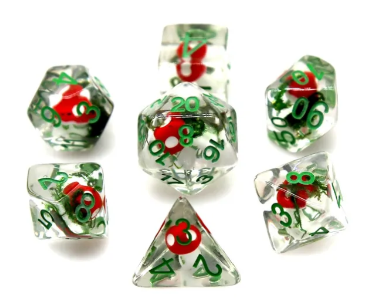 HS Floral Inclusion Standard Dice Set | Redcap