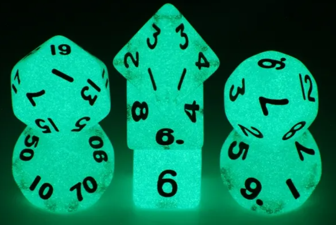 HD Mini Dice Set | Blue Glow