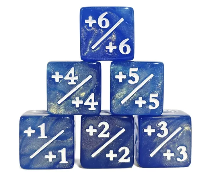 HS MTG 12D6 Positive Counter Dice Set | Quicksilver