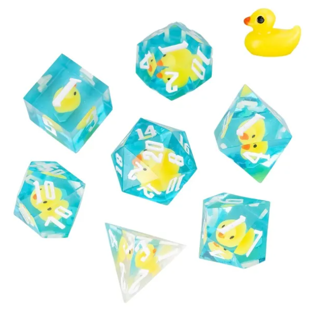 UD Resin Sharp Edge Standard Dice Set | Rubber Duck