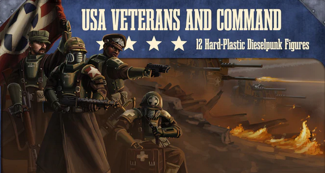 USA VETERANS AND COMMAND - Marcher - Wargames Atlantic