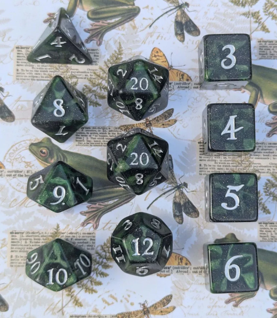 F&F 11pc Dice Set | Bog Bodies