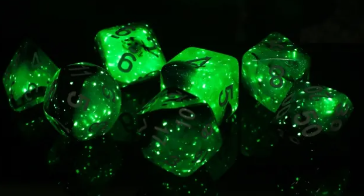 HD "Stellar" GLOW Galaxy Standard Dice Set
