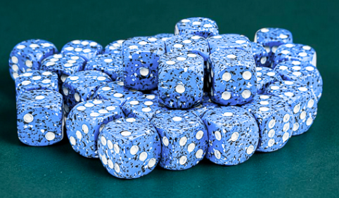 36D6 Speckled Dice Block | Ocean