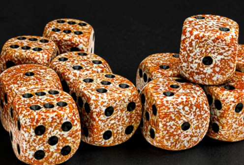 12D6 Speckled Dice Block | Rust