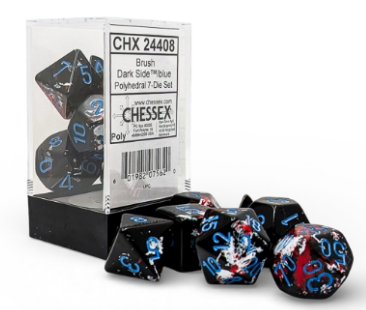 7DPoly Brush Series Dice Set | Dark Side