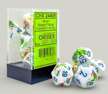 7DPoly Brush Series Dice Set | Breezy