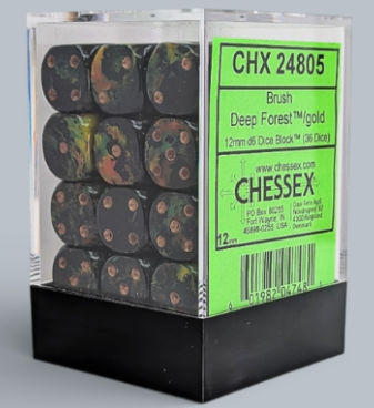 36D6 Brush Series Dice Block | Deep Forest