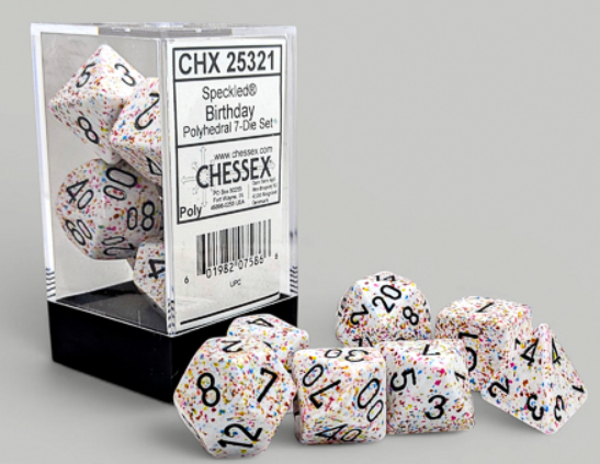 7DPoly Speckled Dice Set | Birthday