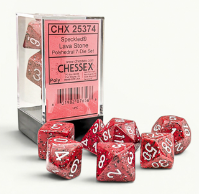 7DPoly Speckled Dice Set | Lava