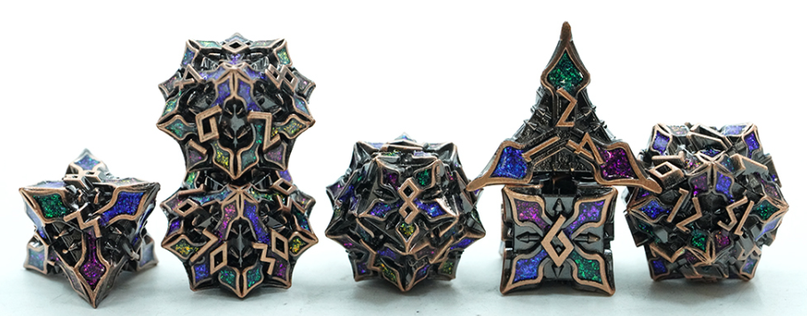 YS Full Metal Standard Dice Set | Dwarf Forged
