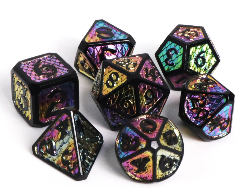 DHD Full Metal Standard Dice Set | Wildfyre