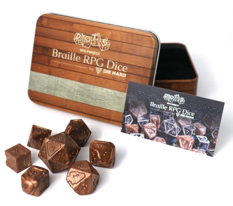 DOTS Braille RPG Dice
