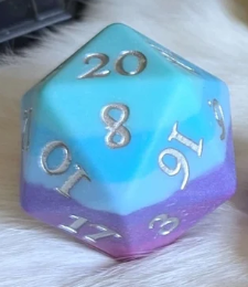 F&F Matte Finish Giant D20 | Twilight Serenity