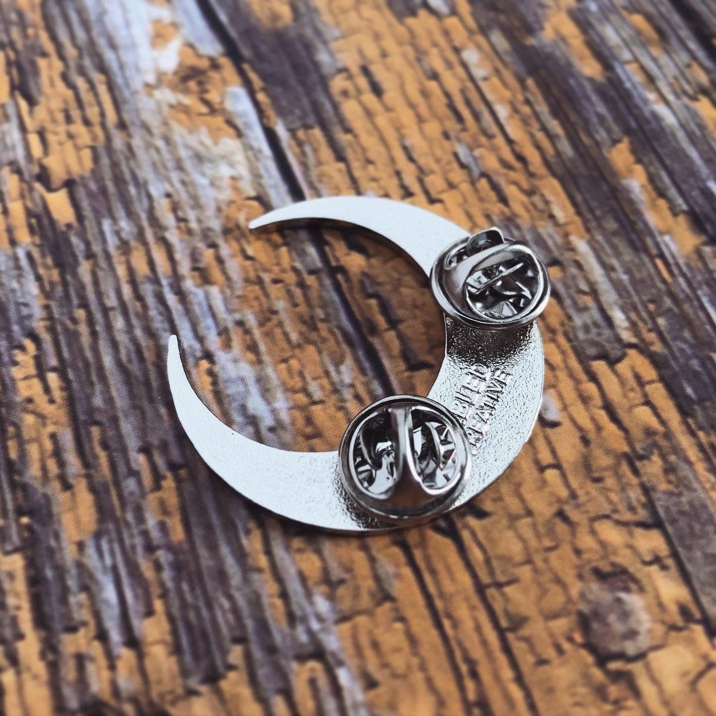 FCC Enamel Pin | Crescent Moon