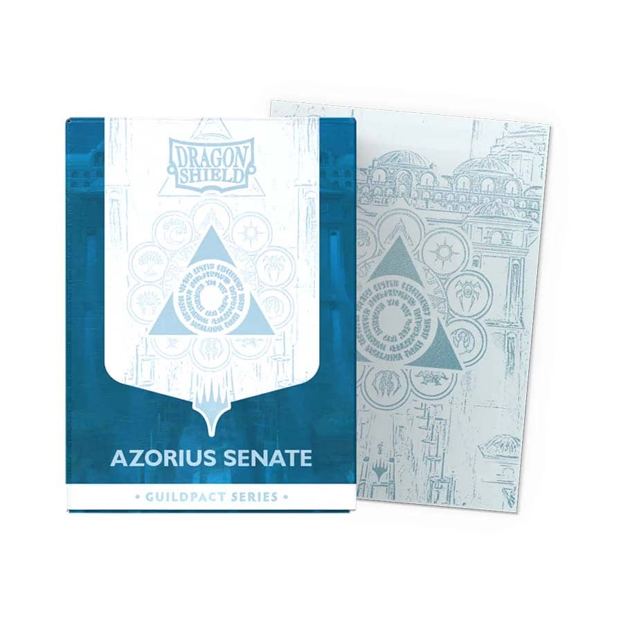 DRAGON SHIELD: MAGIC THE GATHERING: GUILDPACT SERIES: MATTE DUAL ART (STANDARD SIZE LICENSED SLEEVES): AZORIUS SENATE (100CT)