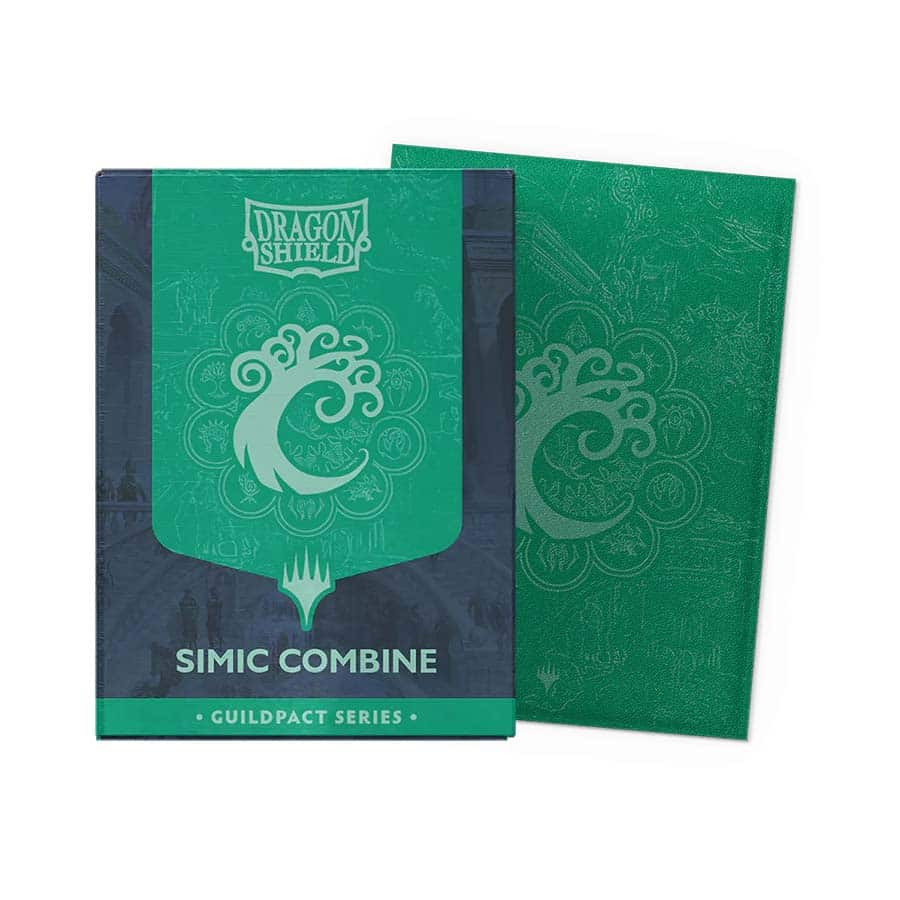 DRAGON SHIELD: MAGIC THE GATHERING: GUILDPACT SERIES: MATTE DUAL ART (STANDARD SIZE LICENSED SLEEVES): SIMIC COMBINE (100CT)